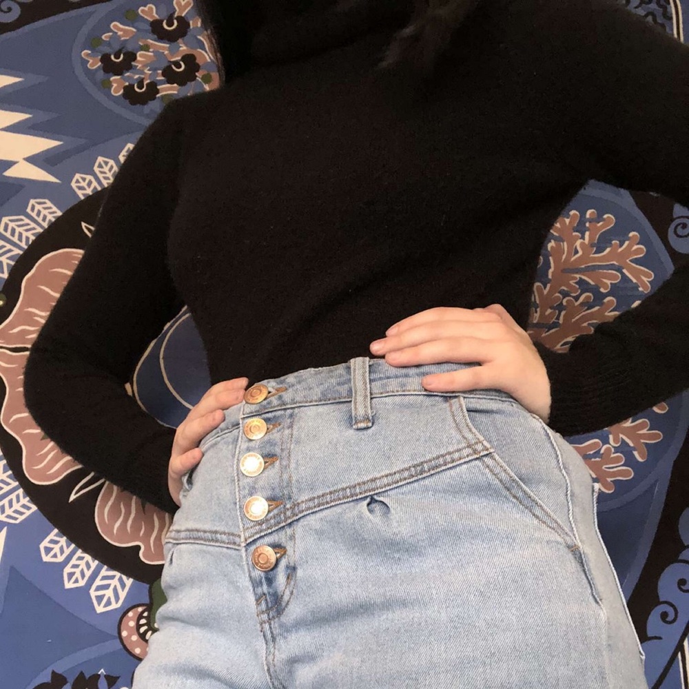 Black turtleneck sweater